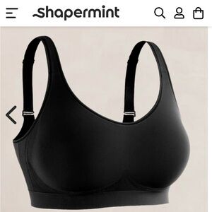 NEW Year New Bra Shapermint Essentials Black Wireless removed only for photo